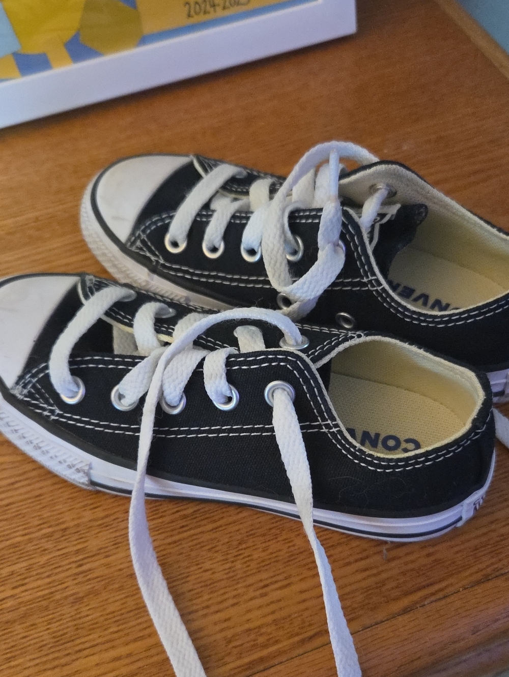 Converse Black and White Low-Top Kids Sneakers